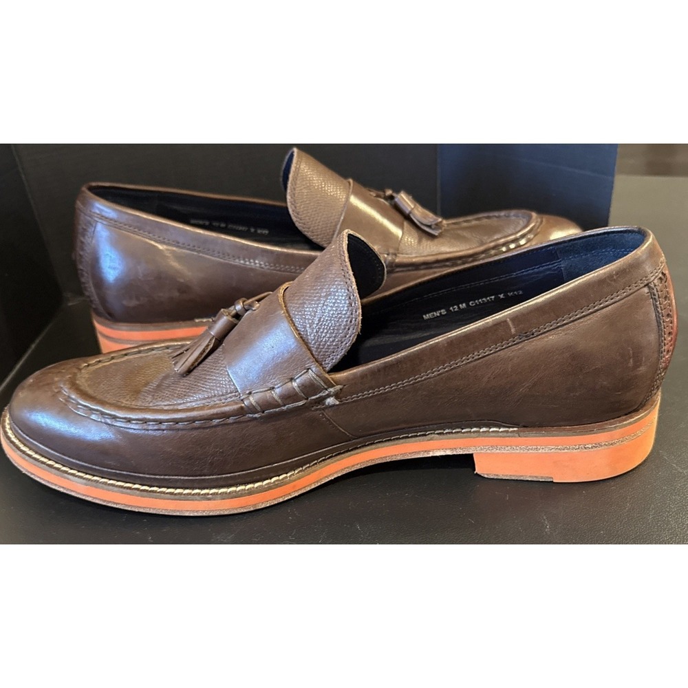 Cole Haan Mens Size 12‎ M Tassels Loafers Brown Leather Shoes Preppy Office - Picture 5 of 14